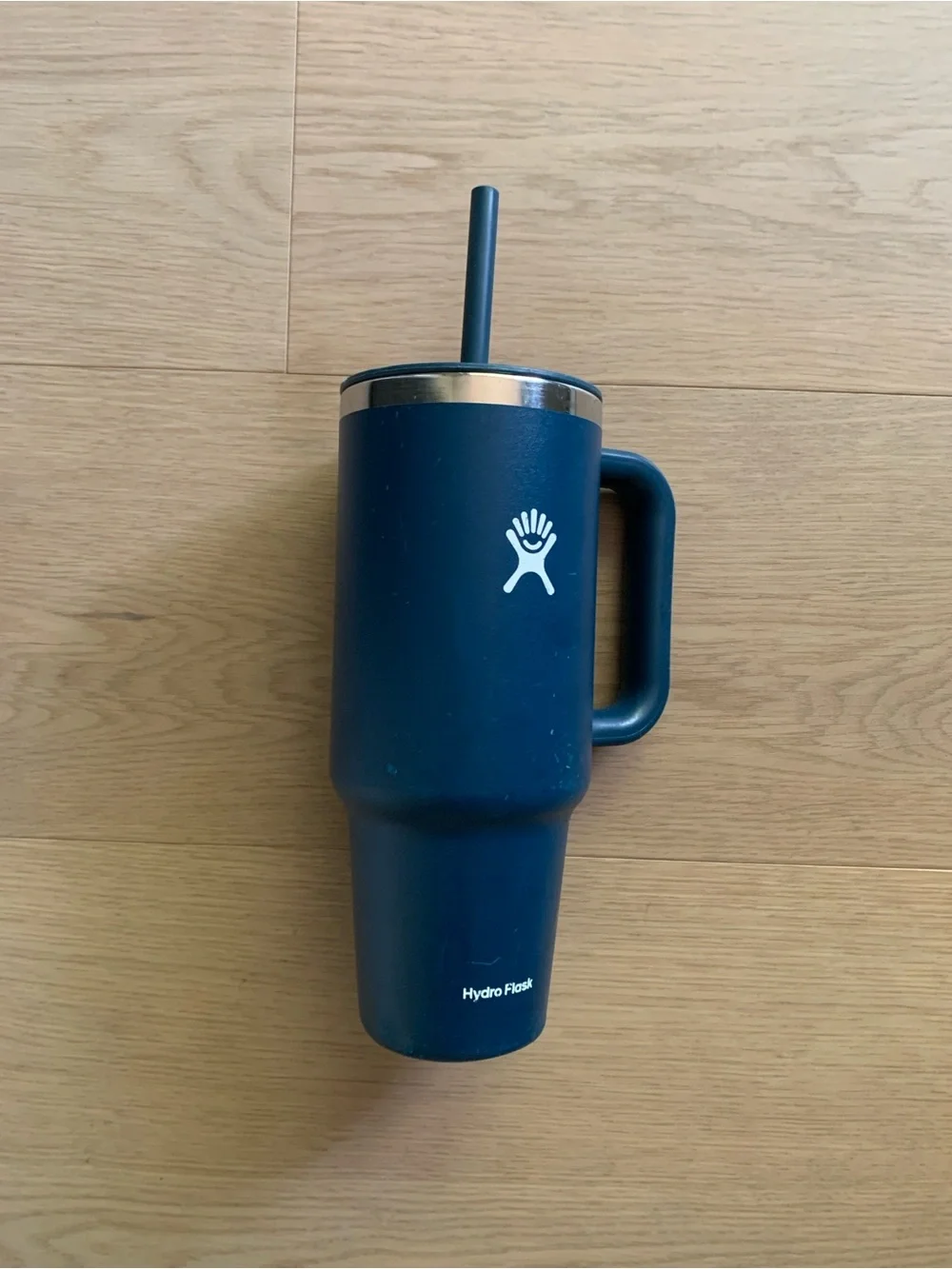 REI Hydro Flask 40oz All Around Travel Tumbler Navy New Straw Coffee Tea Cup